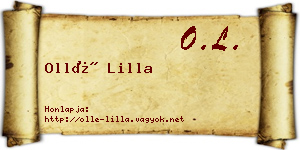 Ollé Lilla névjegykártya